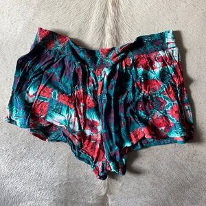 Mossimo Hawaiian Print Thick Elastic Waistband Shorts